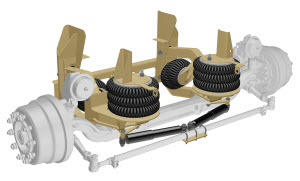 Ridewell Suspensions updates self-steer auxiliary truck suspension